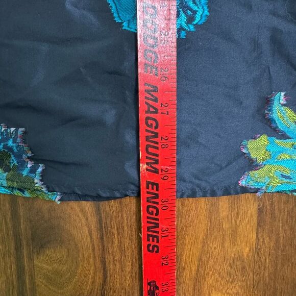 Maeve Ronette Jacquard‎ Midi Skirt Women’s Size 4 Anthropologie Floral Metallic - Picture 7 of 10